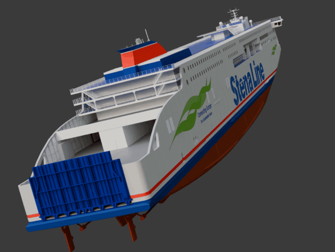Stena Line Sim Stena Line Ferry – 3D model (OBJ/BLEND) – SIM3D